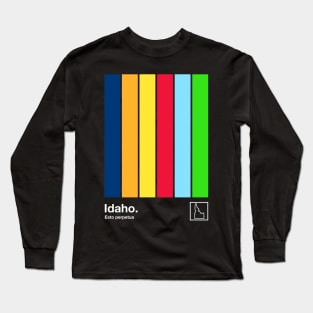 Idaho State Flag  // Original Minimalist Artwork Poster Design Long Sleeve T-Shirt